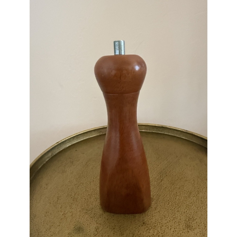 Mr. Dudley Wooden Pepper Mill 1970's Triangle 8" Tall MCM Vintage